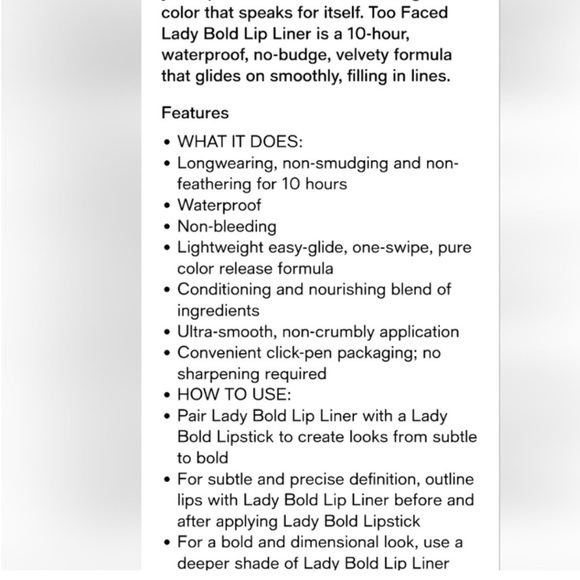 Too Faced Lady Bold Lipstick in Fiery Coral - Picture 4 of 6